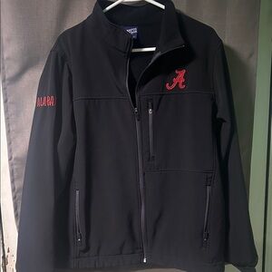 Campus Heritage Men's Black Jacket with Red Accents